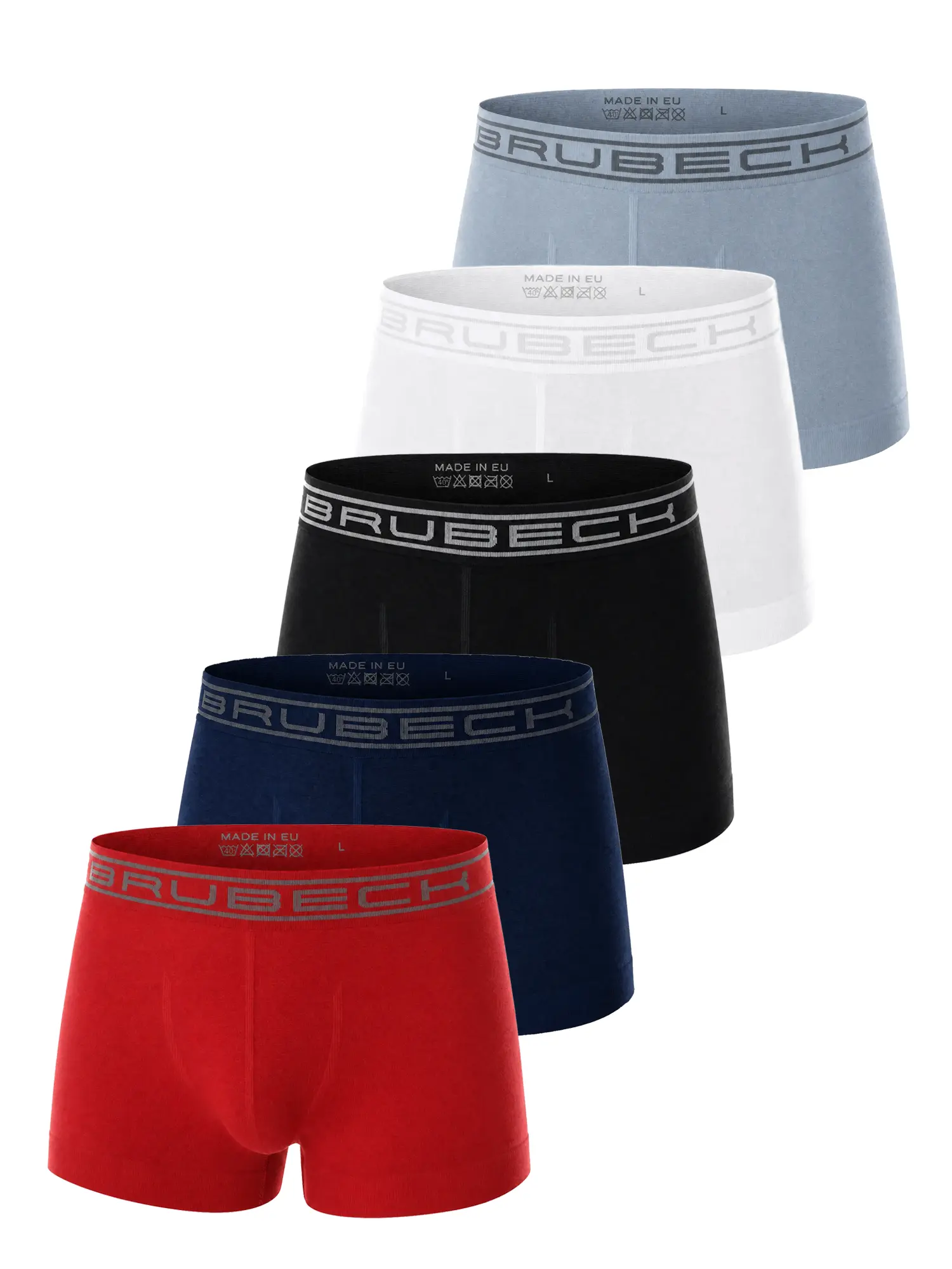 BRUBECK Comfort Cotton férfi pamut trunk alsónadrág rugalmas, testhezálló szabással öt darabos csomag