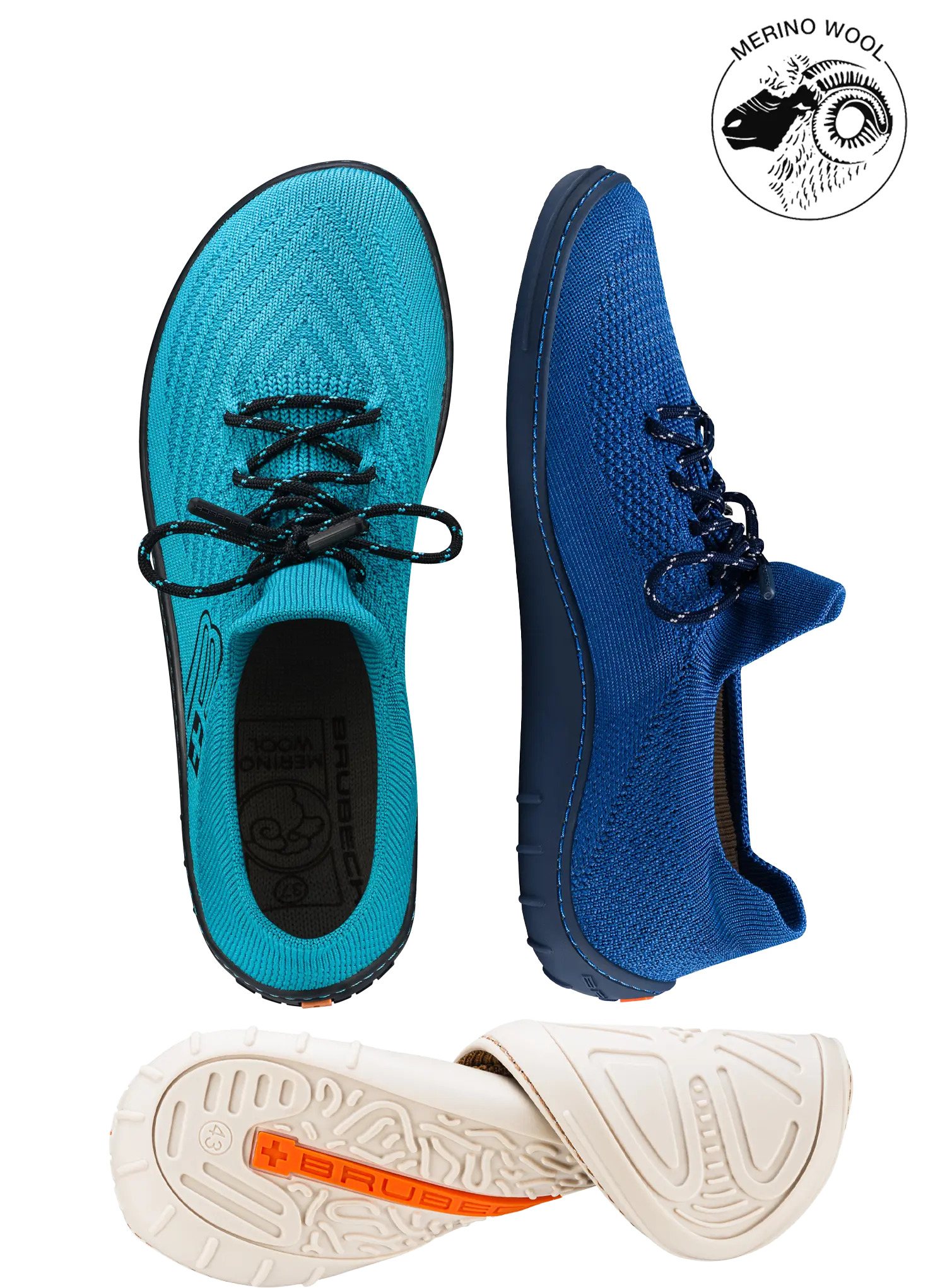 BRUBECK BAREFOOT 25′ Női merinó gyapjú mezítlábas cipő – Krém 25