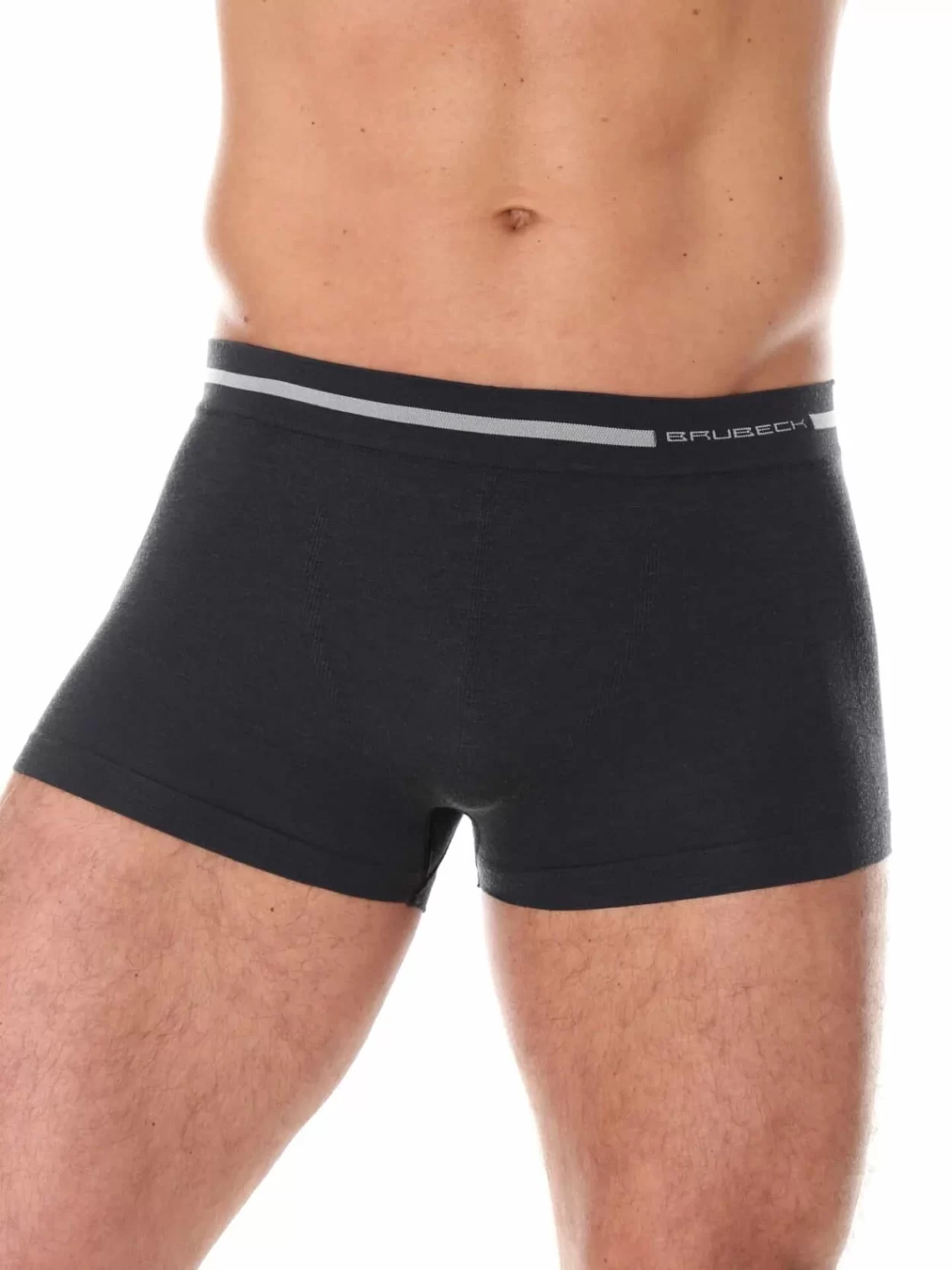 BRUBECK COMFORT WOOL Férfi merinó gyapjú boxer – Grafit 15