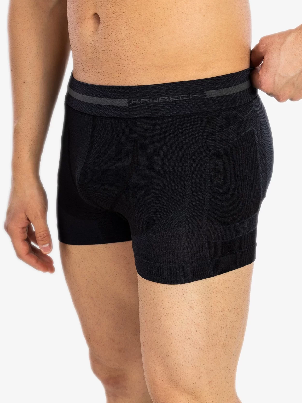 BRUBECK COMFORT WOOL Férfi merinó gyapjú boxer – Fekete 20