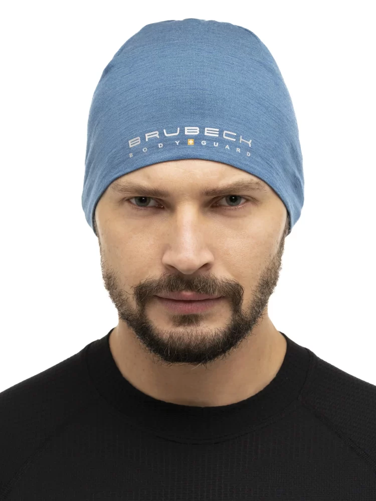 BRUBECK Uniszex Merinó gyapjú sportsapka – Kék