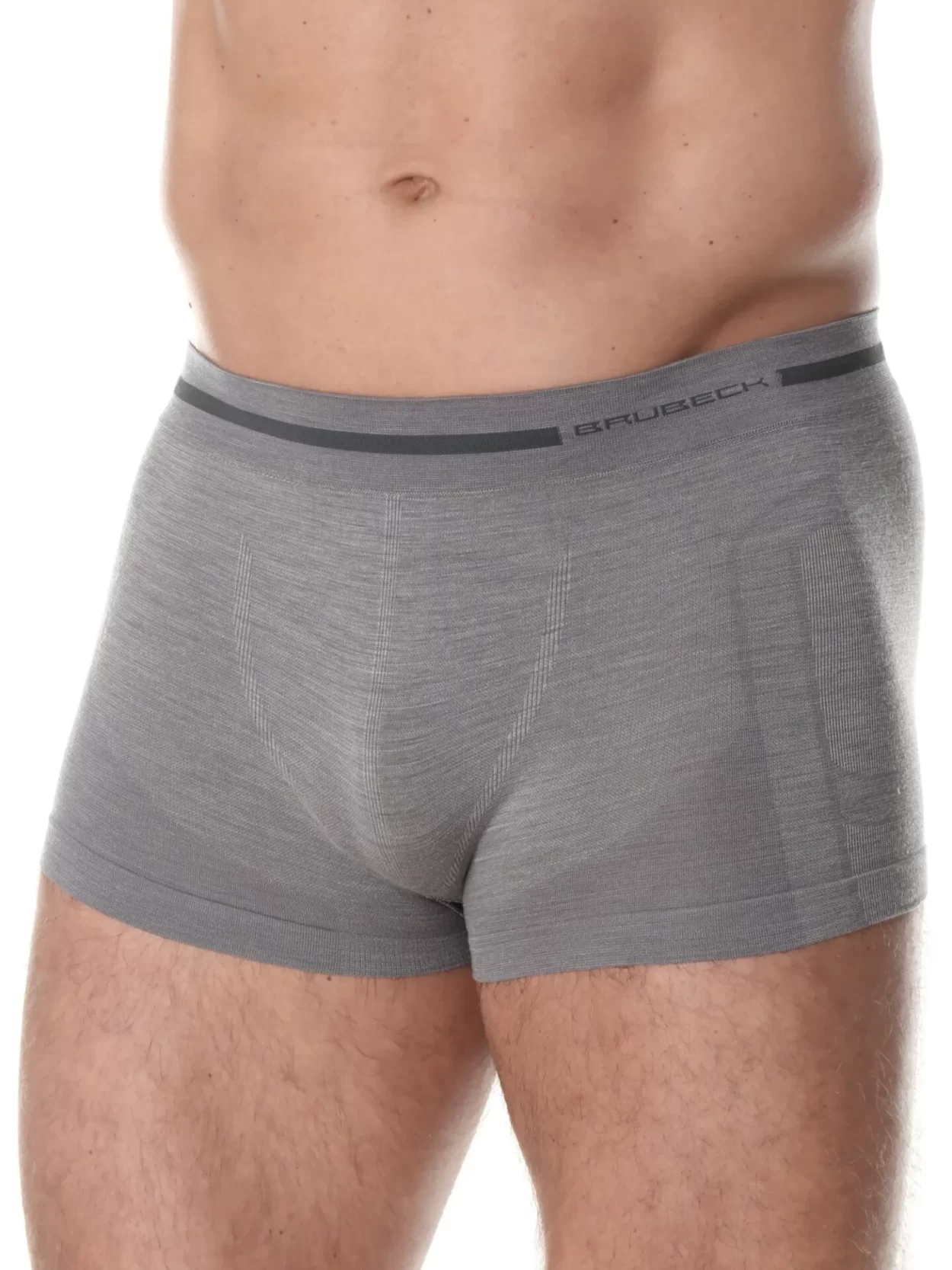 BRUBECK COMFORT WOOL Férfi merinó gyapjú boxer – Szürke 16