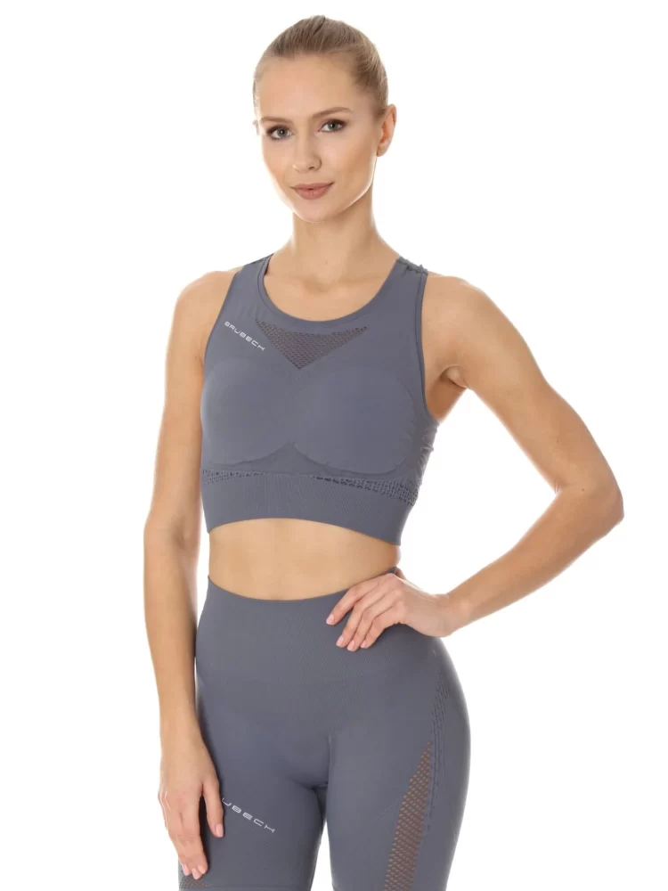 BRUBECK GYM Női croptop – Szürke