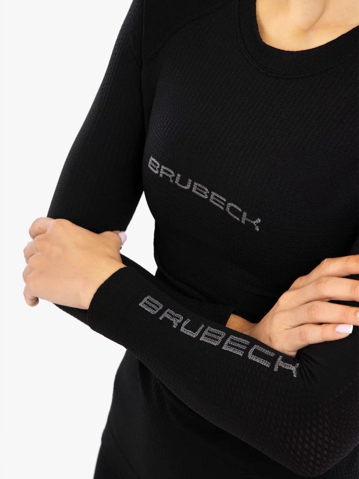 BRUBECK 3D PRO Női hosszú ujjú sportfelső – Fekete 20