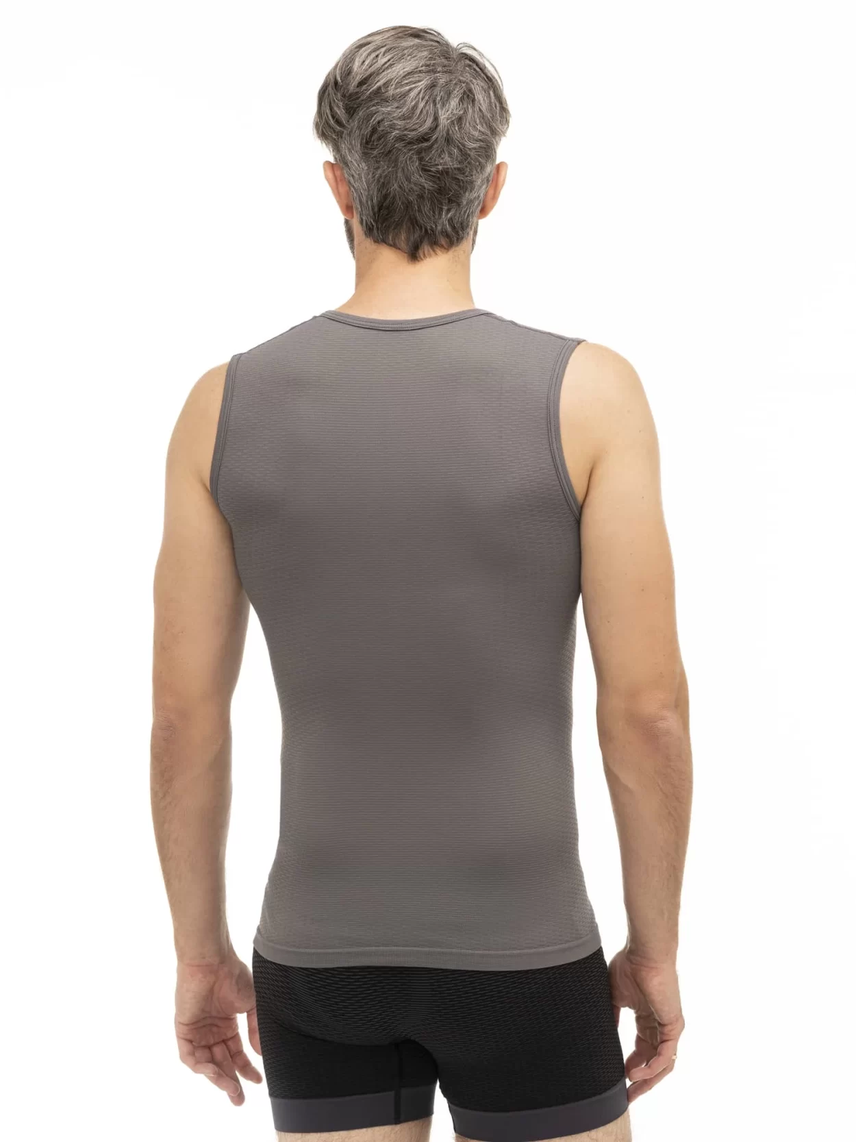 BRUBECK 3D TECH Base Layer Uniszex ujjatlan aláöltözet – Szürke 19