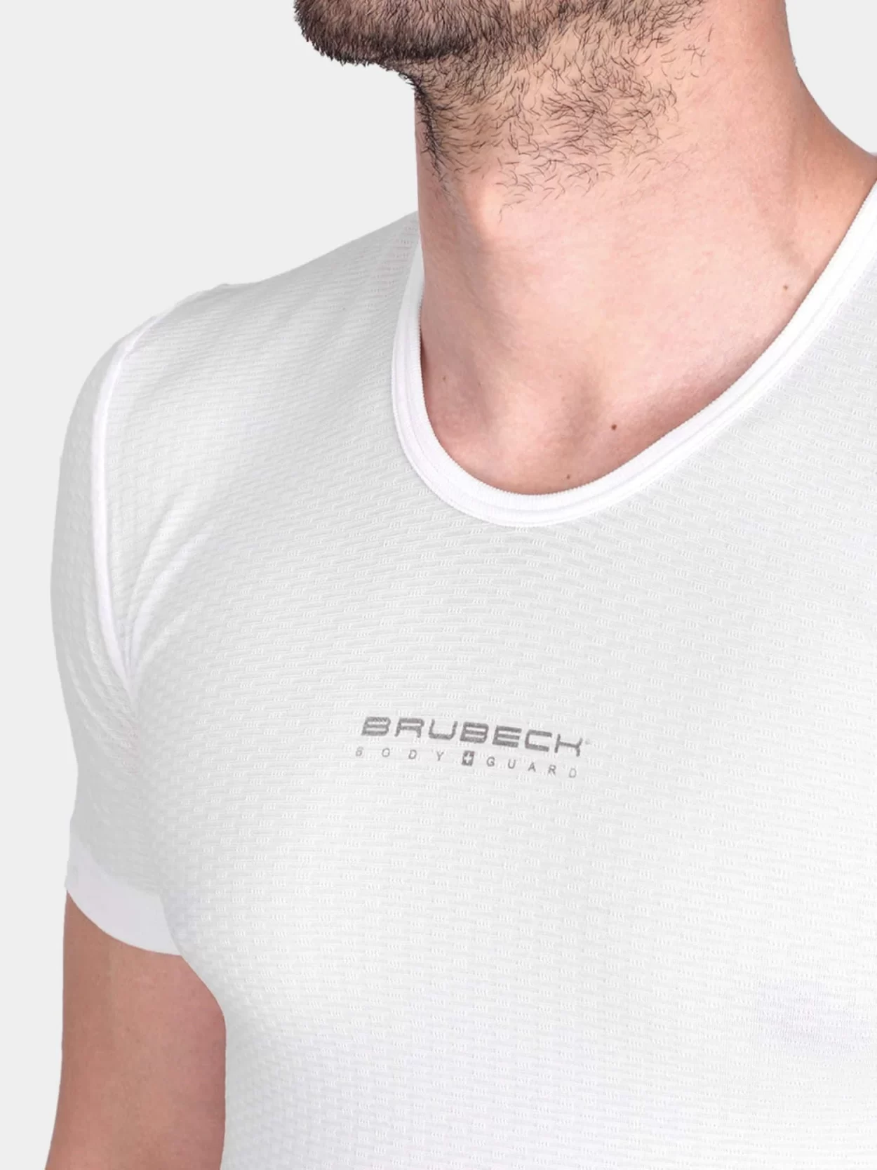 BRUBECK 3D TECH Base Layer Uniszex rövid ujjú aláöltözet – Fehér 19