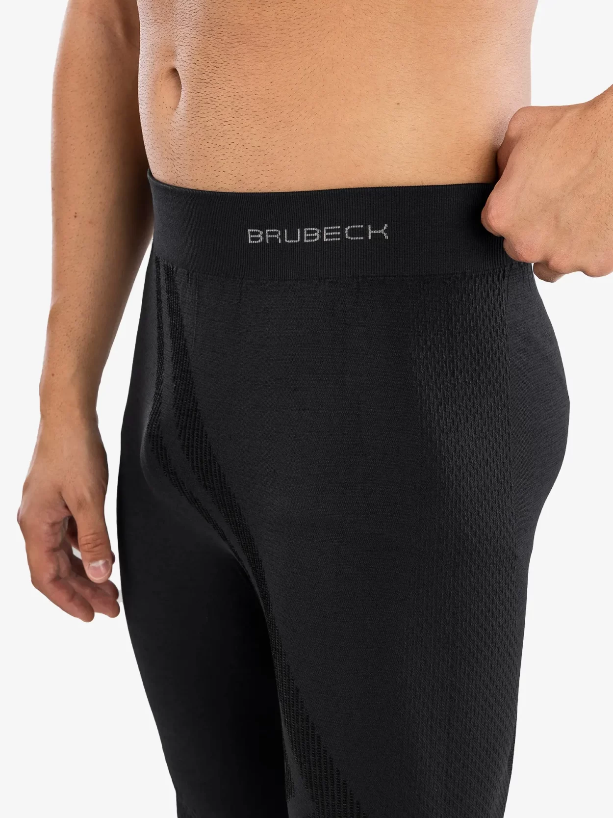 BRUBECK THERMO WOOL Férfi merinó gyapjú aláöltözet alsó – Fekete 21