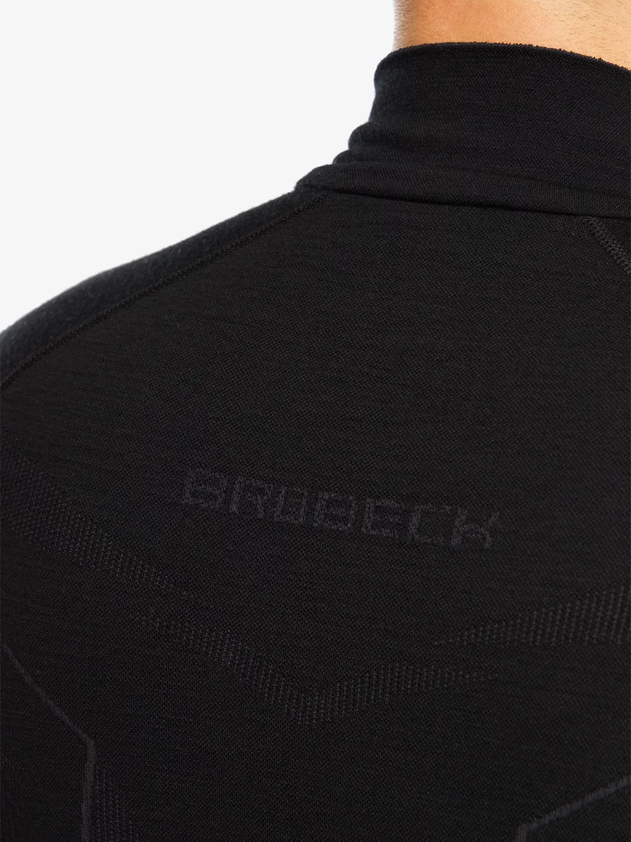 BRUBECK EXTREME MERINO Férfi merinó gyapjú cipzáras aláöltözet felső – Fekete 22