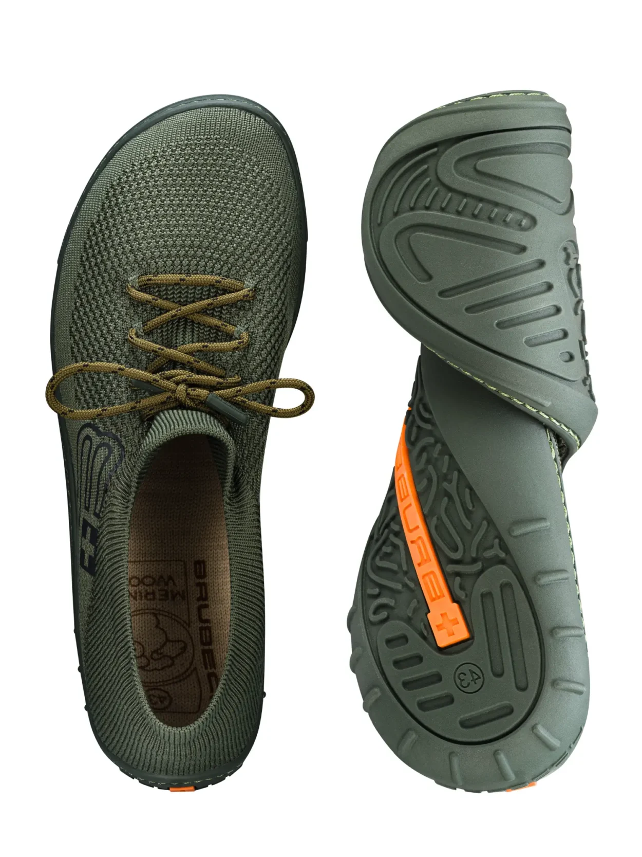 BAREFOOT 25' Férfi merinó gyapjú mezítlábas cipő - Khaki - Image 10