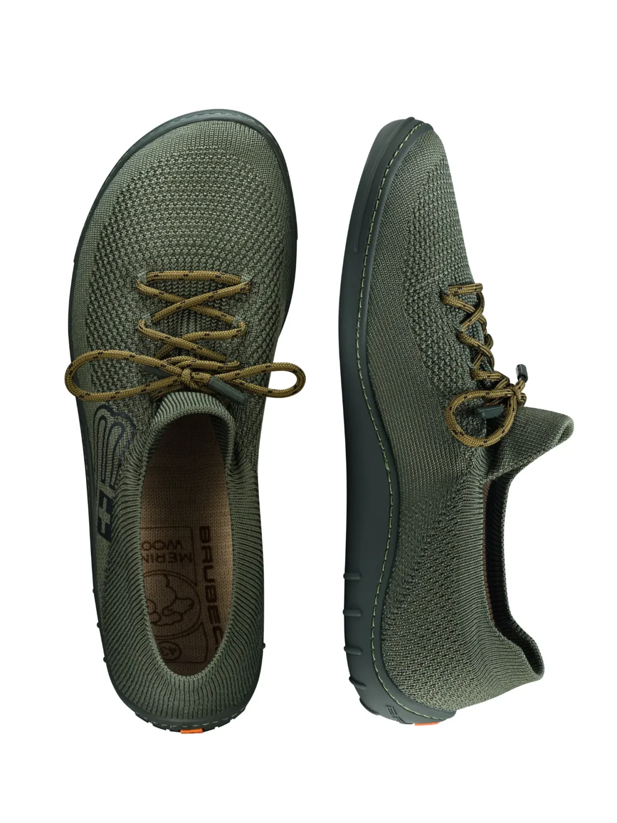 BAREFOOT 25' Férfi merinó gyapjú mezítlábas cipő - Khaki - Image 5