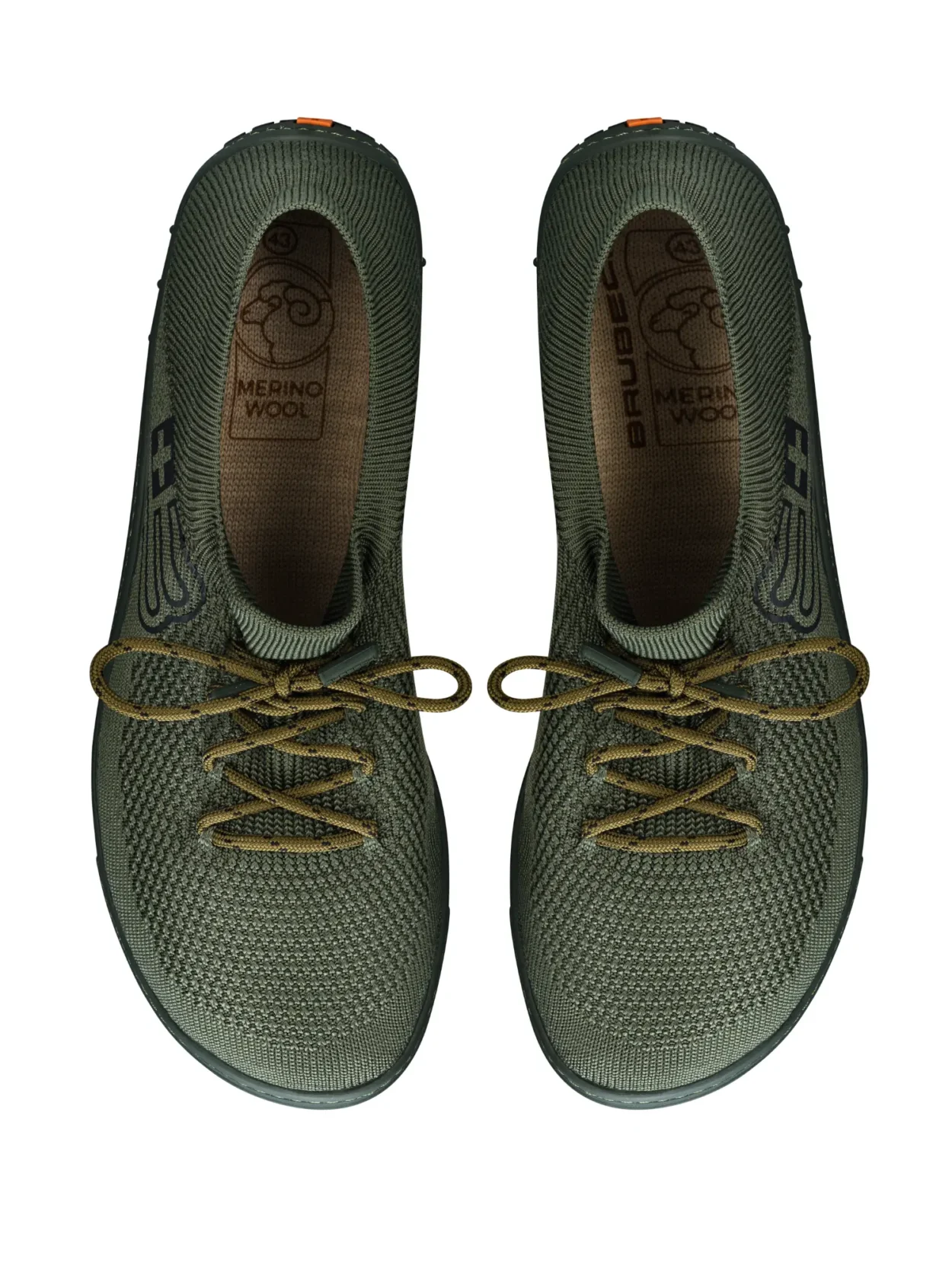 BAREFOOT 25' Férfi merinó gyapjú mezítlábas cipő - Khaki - Image 6
