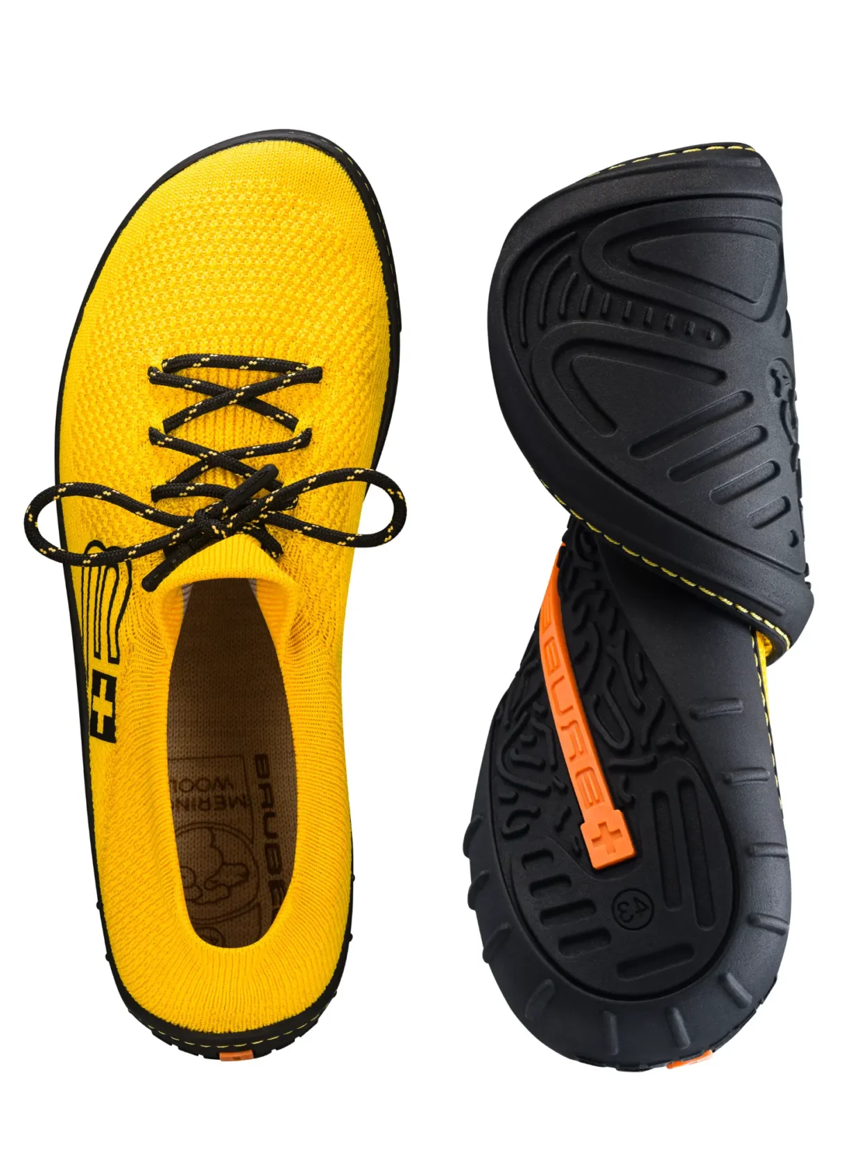 BAREFOOT 25' Férfi merinó gyapjú mezítlábas cipő - Sárga / Fekete - Image 10