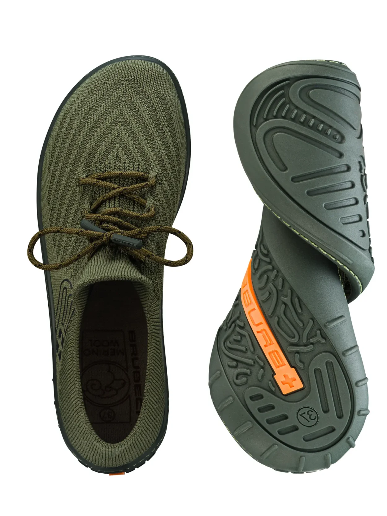 BAREFOOT 25' Női merinó gyapjú mezítlábas cipő - Khaki - Image 10