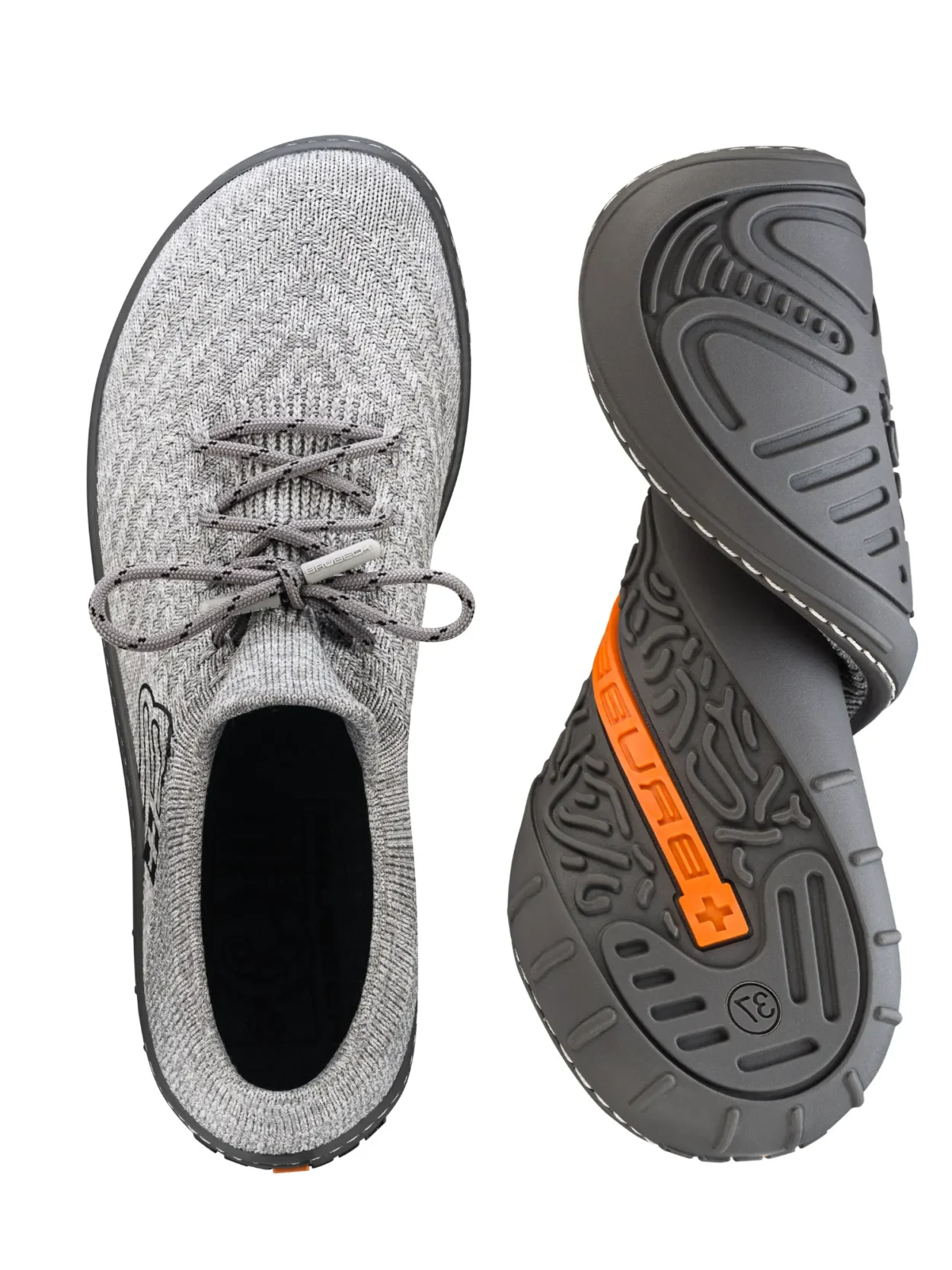 BAREFOOT 25' Női merinó gyapjú mezítlábas cipő - Világosszürke / Grafit - Image 10