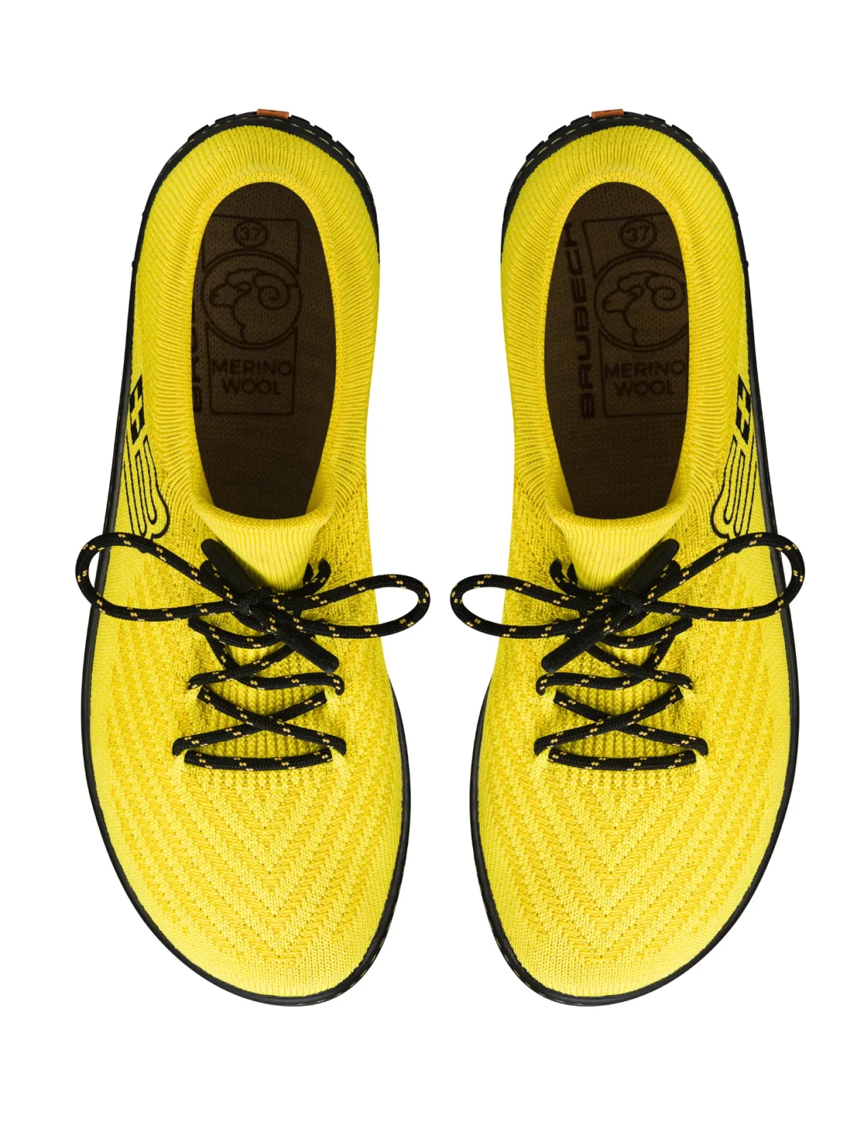 BAREFOOT 25' Női merinó gyapjú mezítlábas cipő - Sárga / Fekete - Image 6