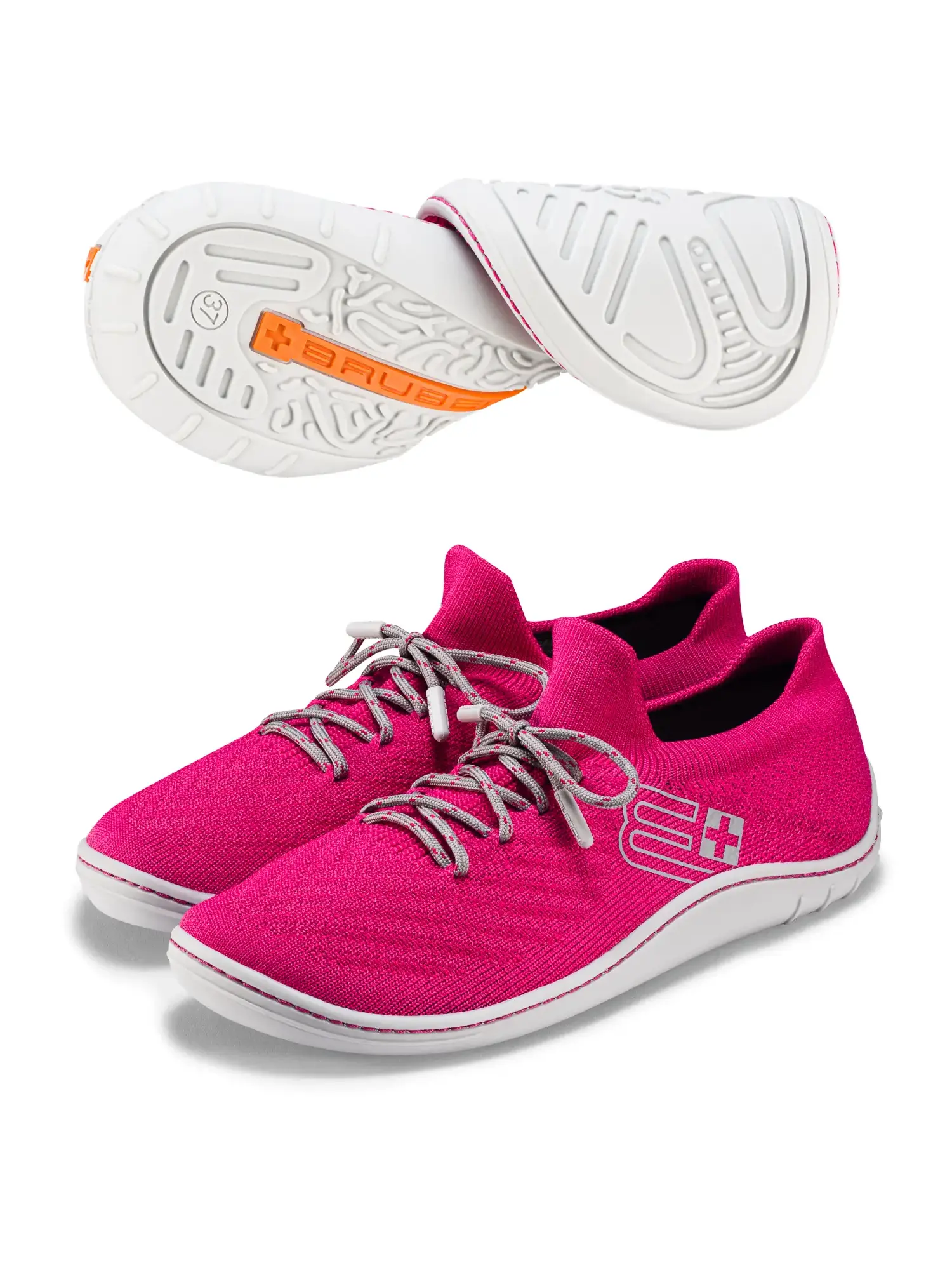 BAREFOOT 25' Női merinó gyapjú mezítlábas cipő - Pink / Világosszürke