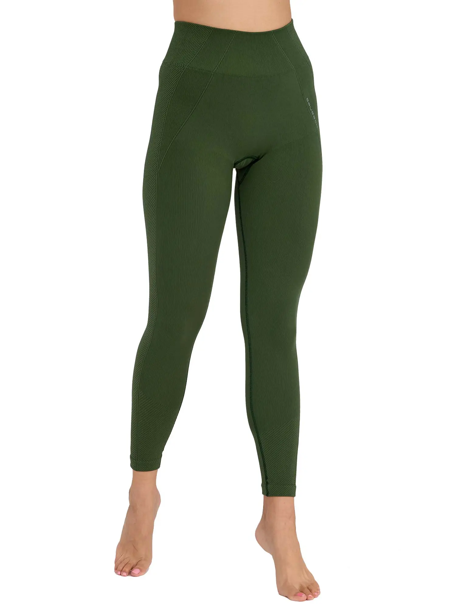 CASUAL Női magas derekú rugalmas leggings - Zöld