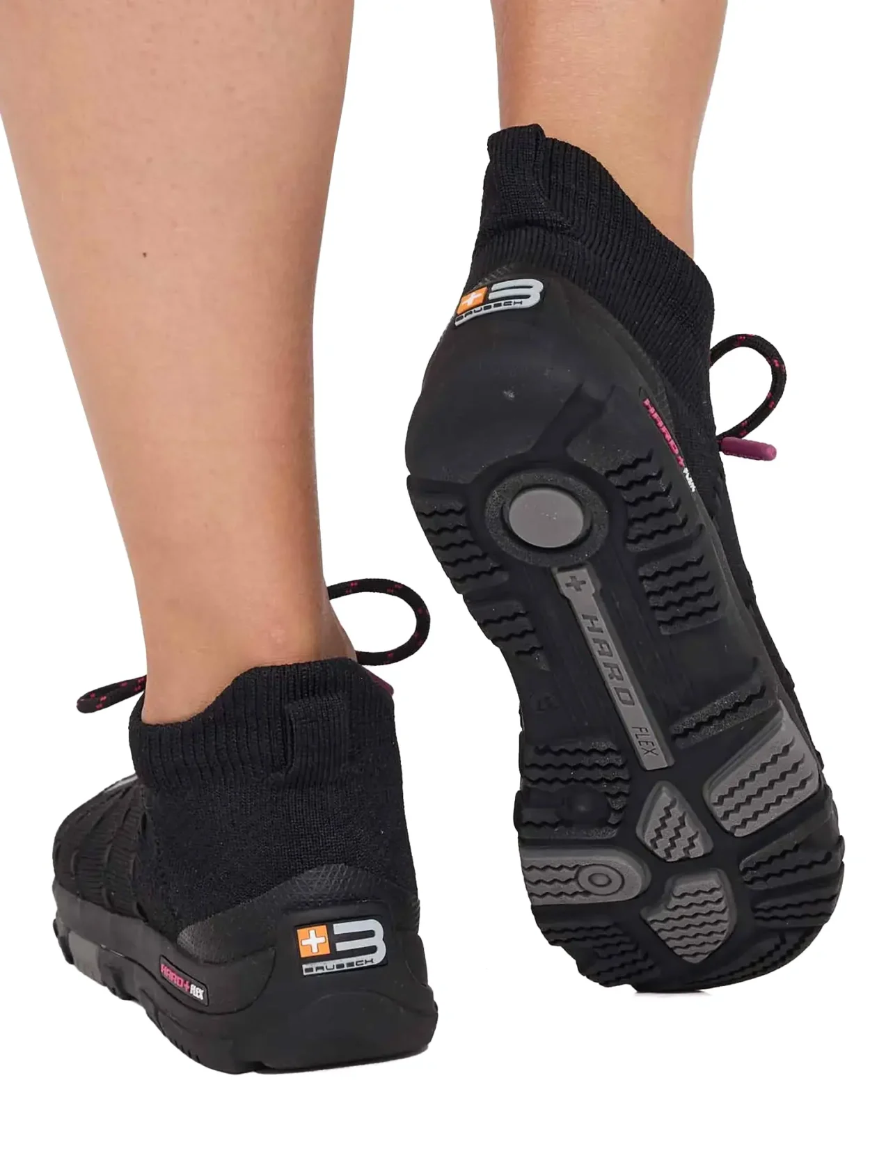 TREK MERINO Női vízálló merinó gyapjú túracipő - Fekete / Rózsaszín - Image 6
