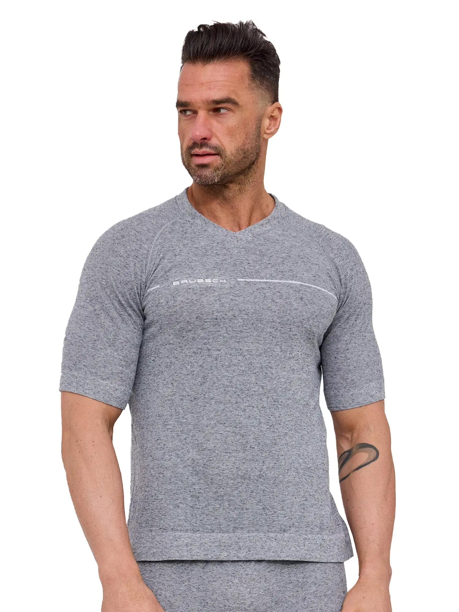 COMFORT NIGHT Férfi rövid ujjú pizsama felső - Szürke