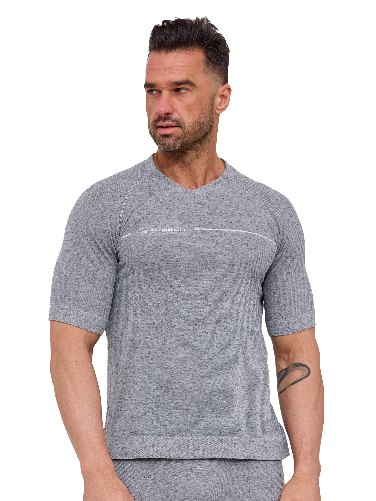 COMFORT NIGHT Férfi rövid ujjú pizsama felső - Szürke