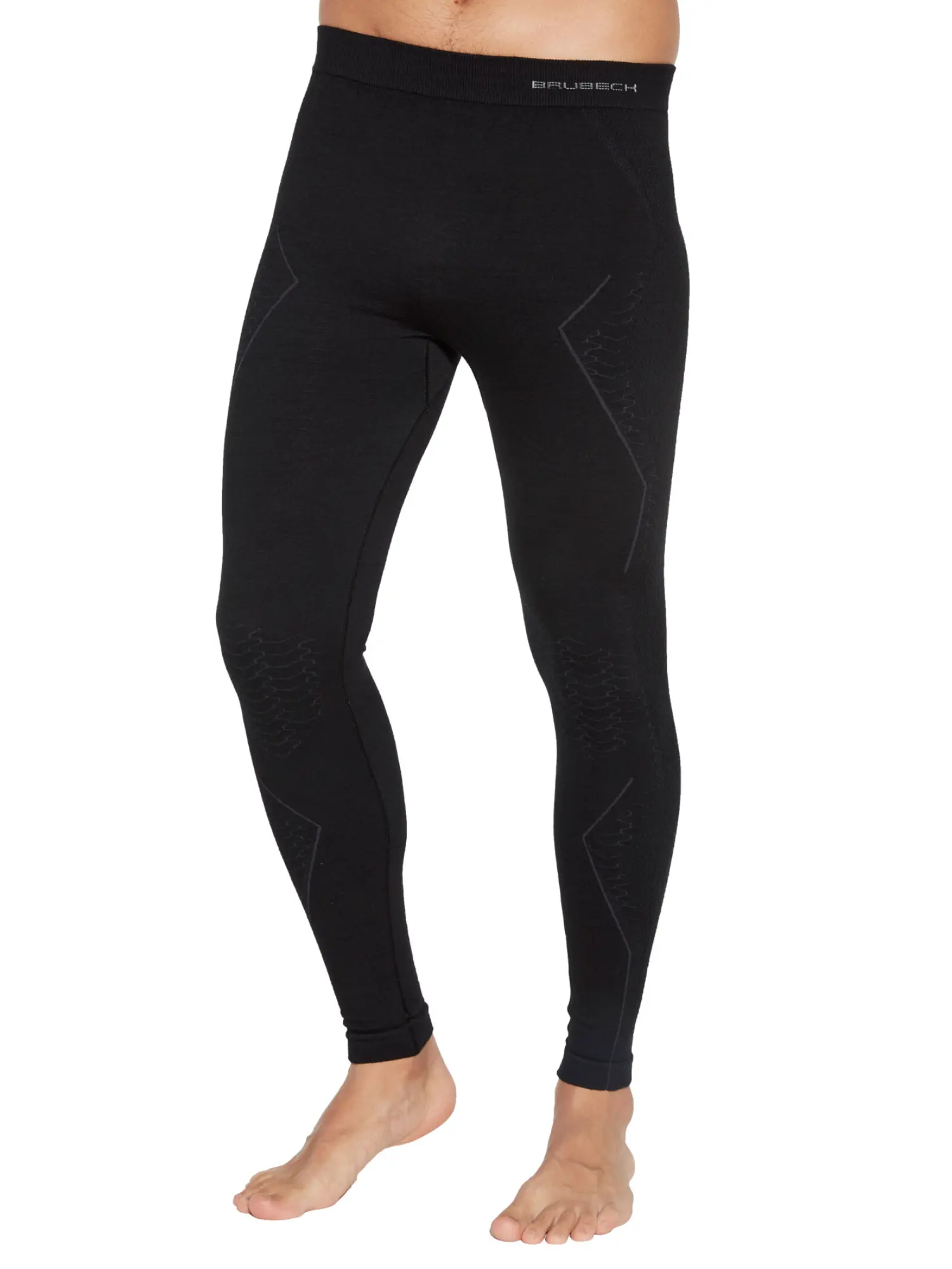 Férfi merinó gyapjú aláöltözet alsó fekete színben Extreme Merino