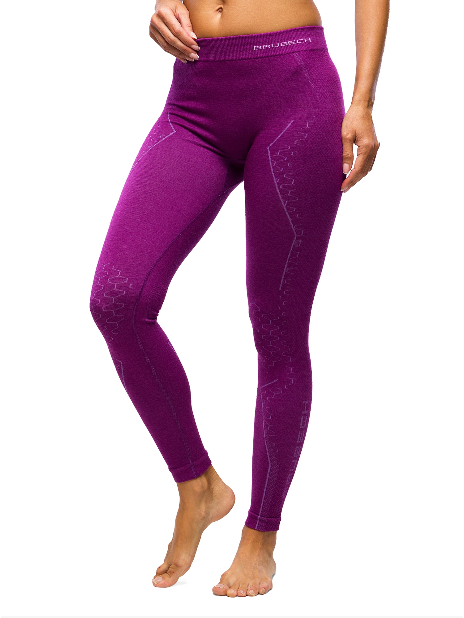 Női merinó gyapjú aláöltözet alsó bíbor színben Extreme Merino