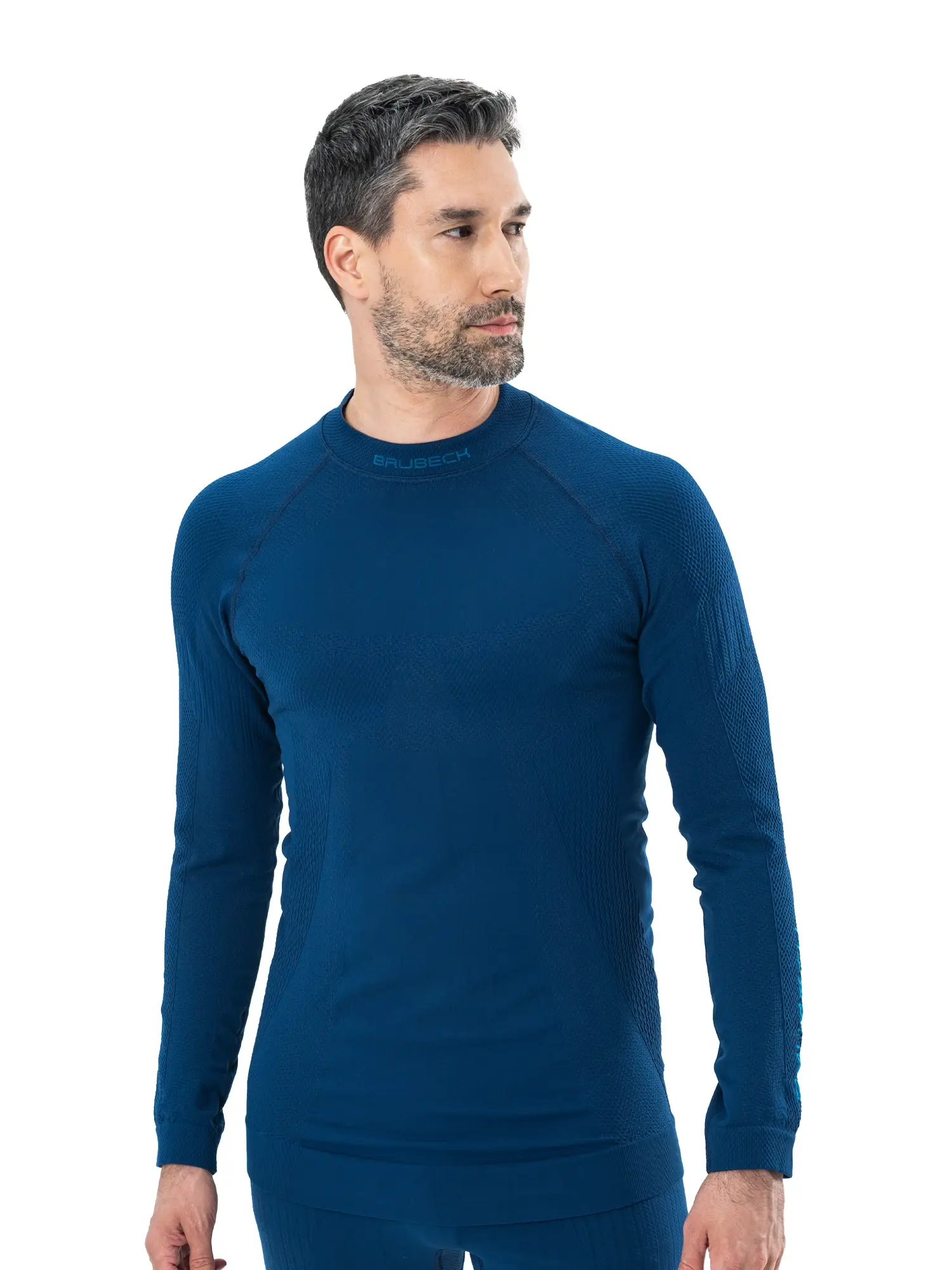 brubeck extreme thermo ferfi alaoltozet felso kek szinu, elol nezet