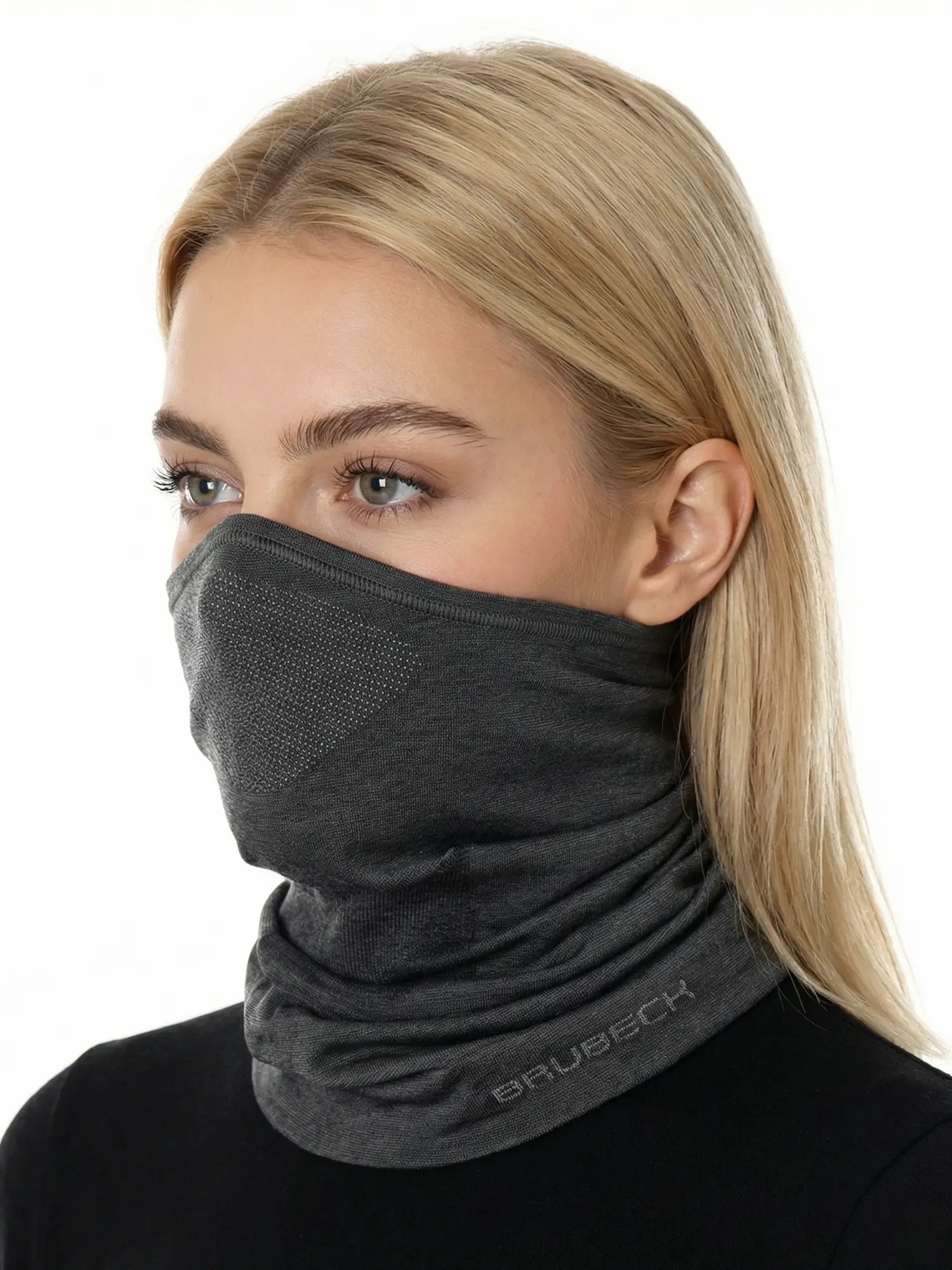 M-PRO Uniszex szellőző merinó gyapjú arcmaszk - Antracit