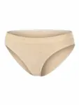 BRUBECK COMFORT COTTON női pamut bikini bugyi bézs színben, seamless kialakítással, légáteresztő és kényelmes mindennapi viselet.